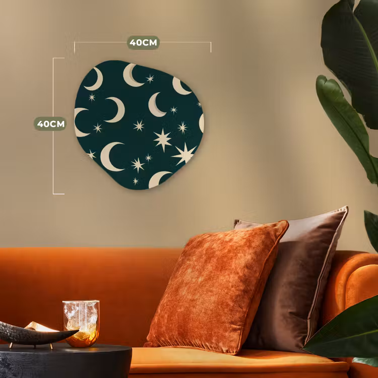 Organisch schilderij - Forex - Manen - Sterren - Groen — 4