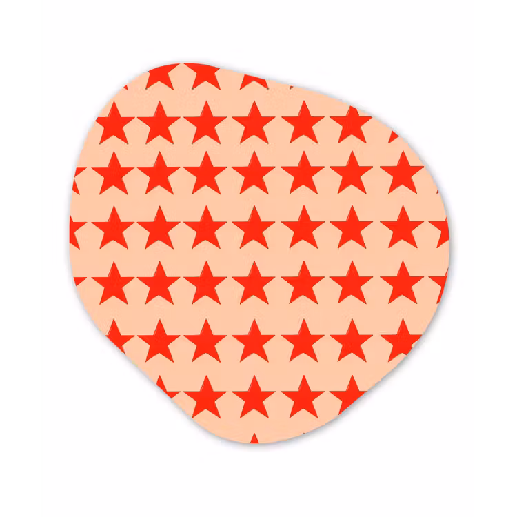 Organisch schilderij - Forex - Patroon - Sterren - Rood — 1