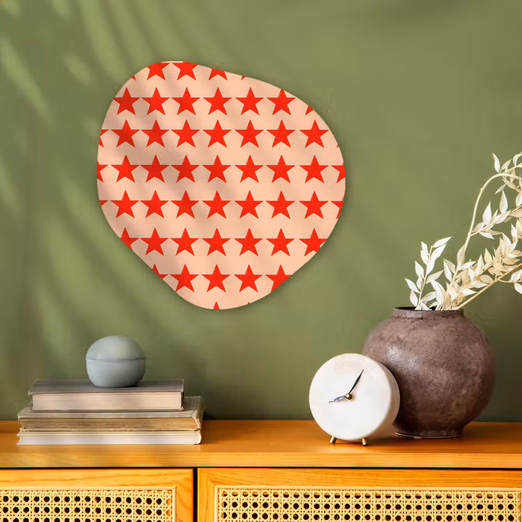 Organisch schilderij - Forex - Patroon - Sterren - Rood — 2