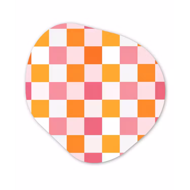 Organisch schilderij - Forex - Patroon - Vierkant - Roze — 1