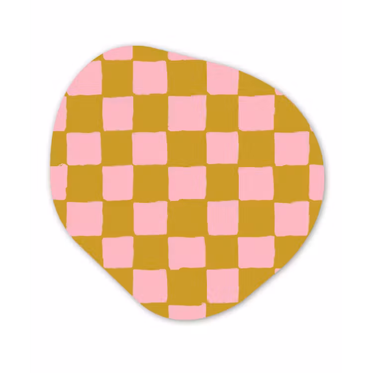 Organisch schilderij - Forex - Patroon - Vierkant - Roze — 1