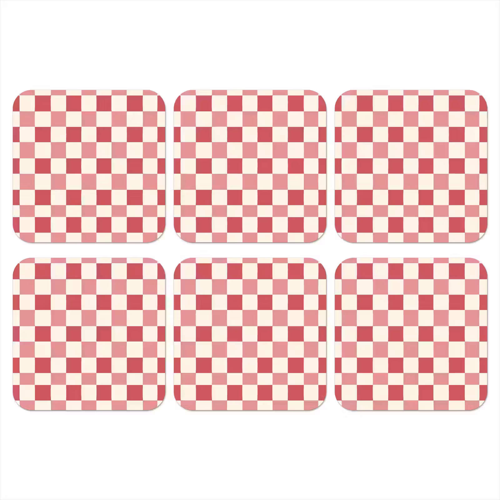 Onderzetter - Patroon - Schaak - Roze — 1