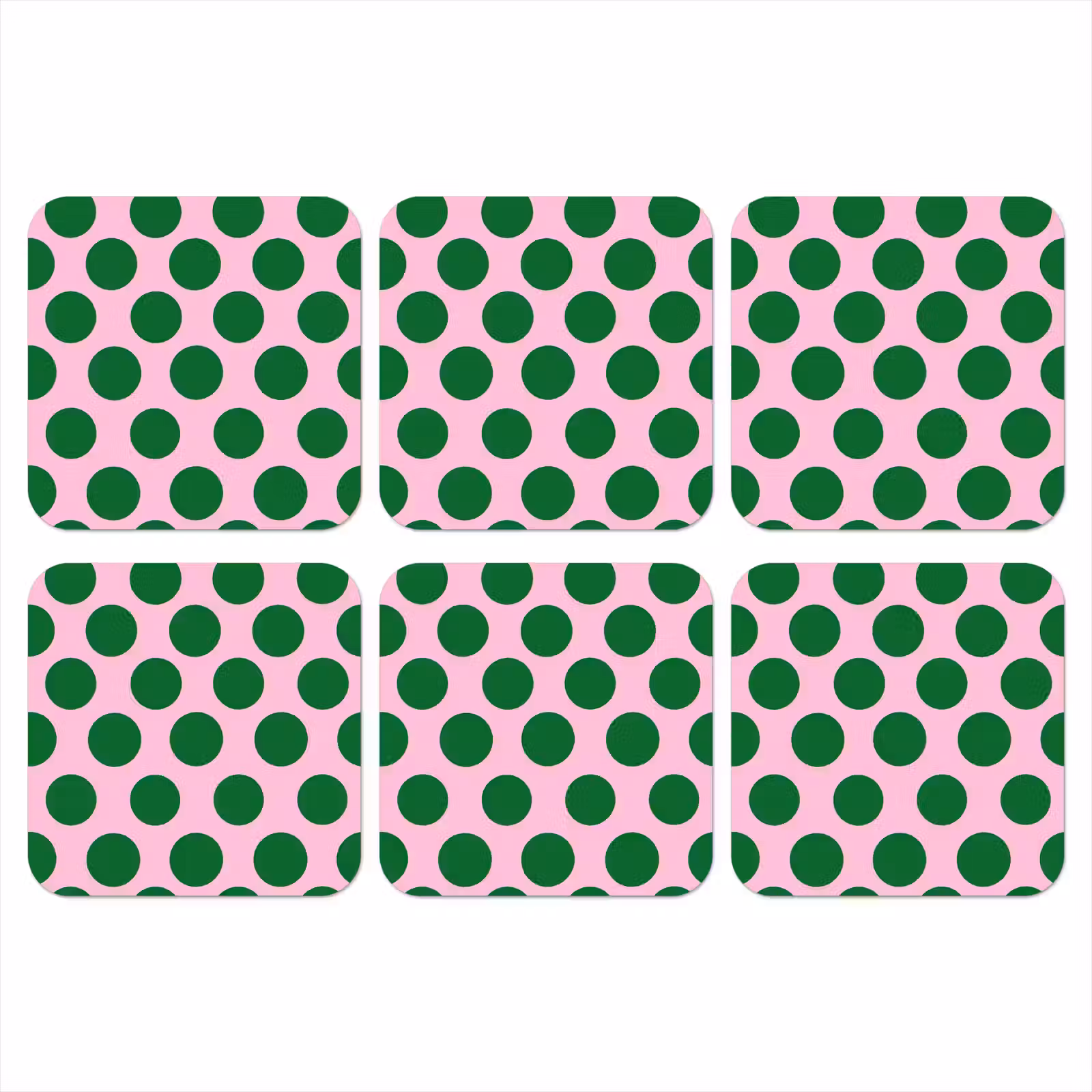 Onderzetter - Polkadots - Patroon - Groen — 1