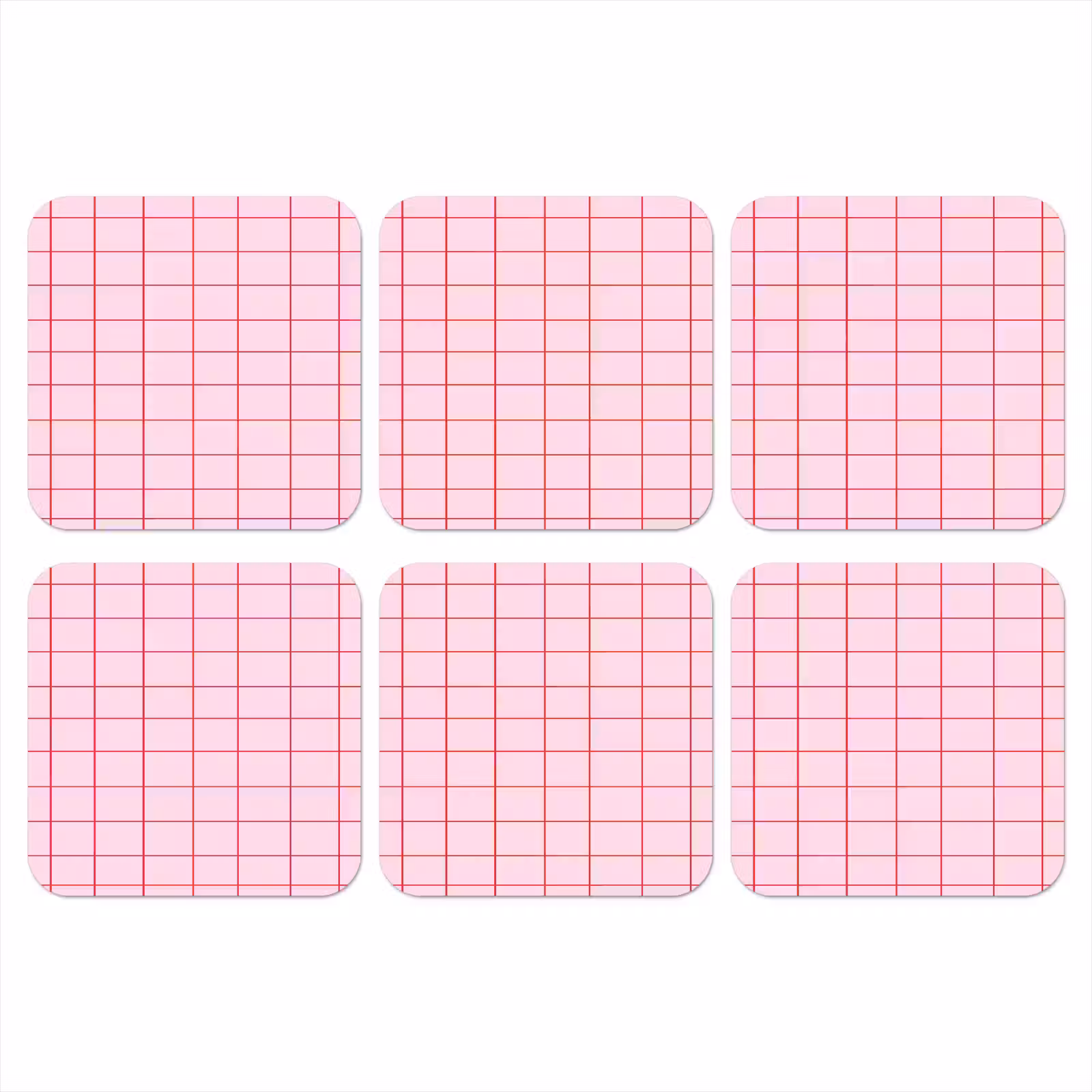 Onderzetter - Raster - Patroon - Roze — 1