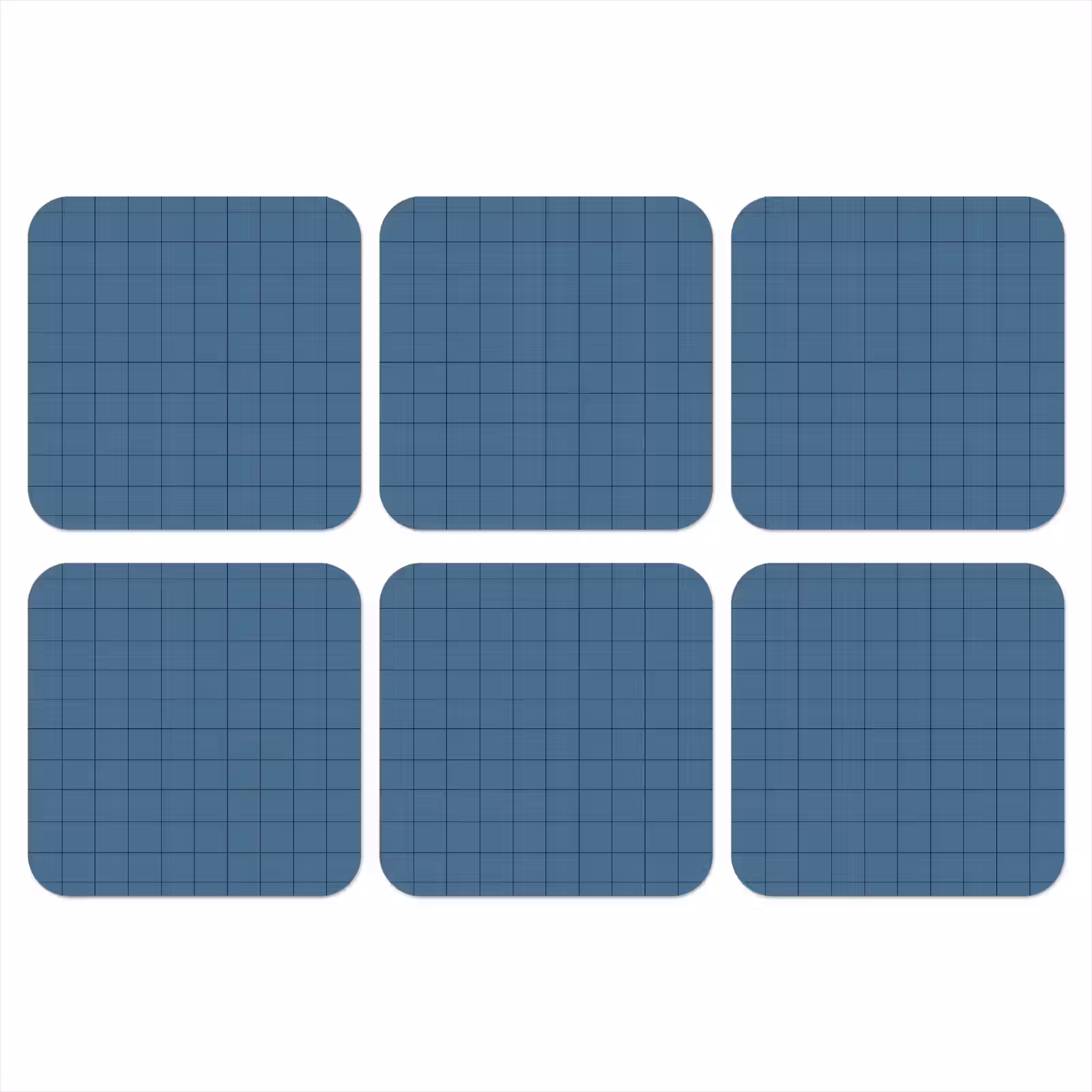 Onderzetter - Ruiten - Geometrisch - Blauw — 1
