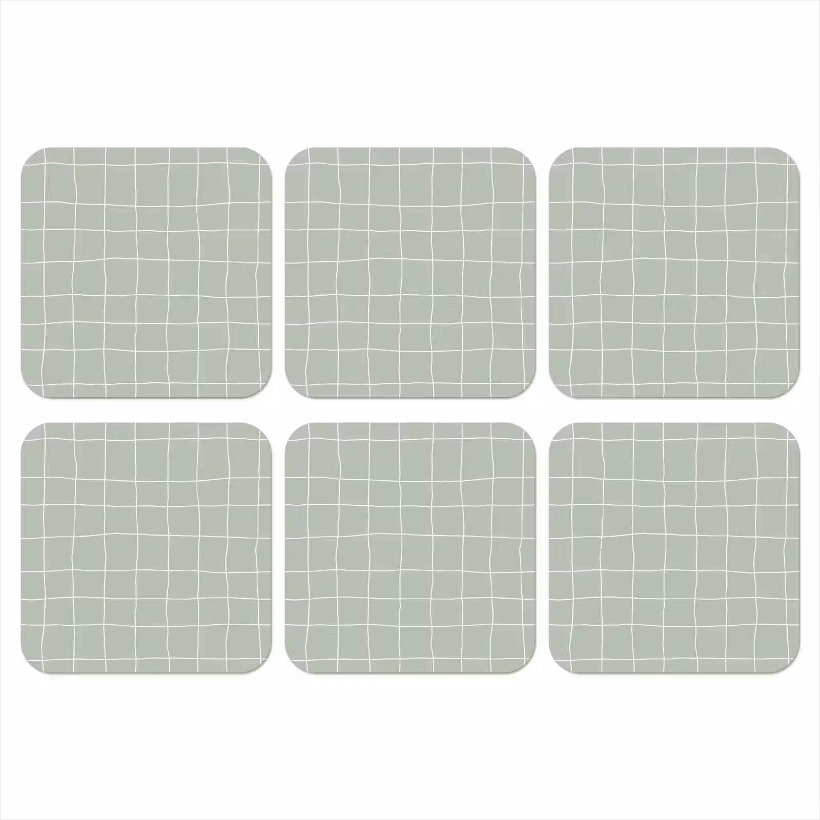 Onderzetter - Ruitpatroon - Golvend - Groen — 1