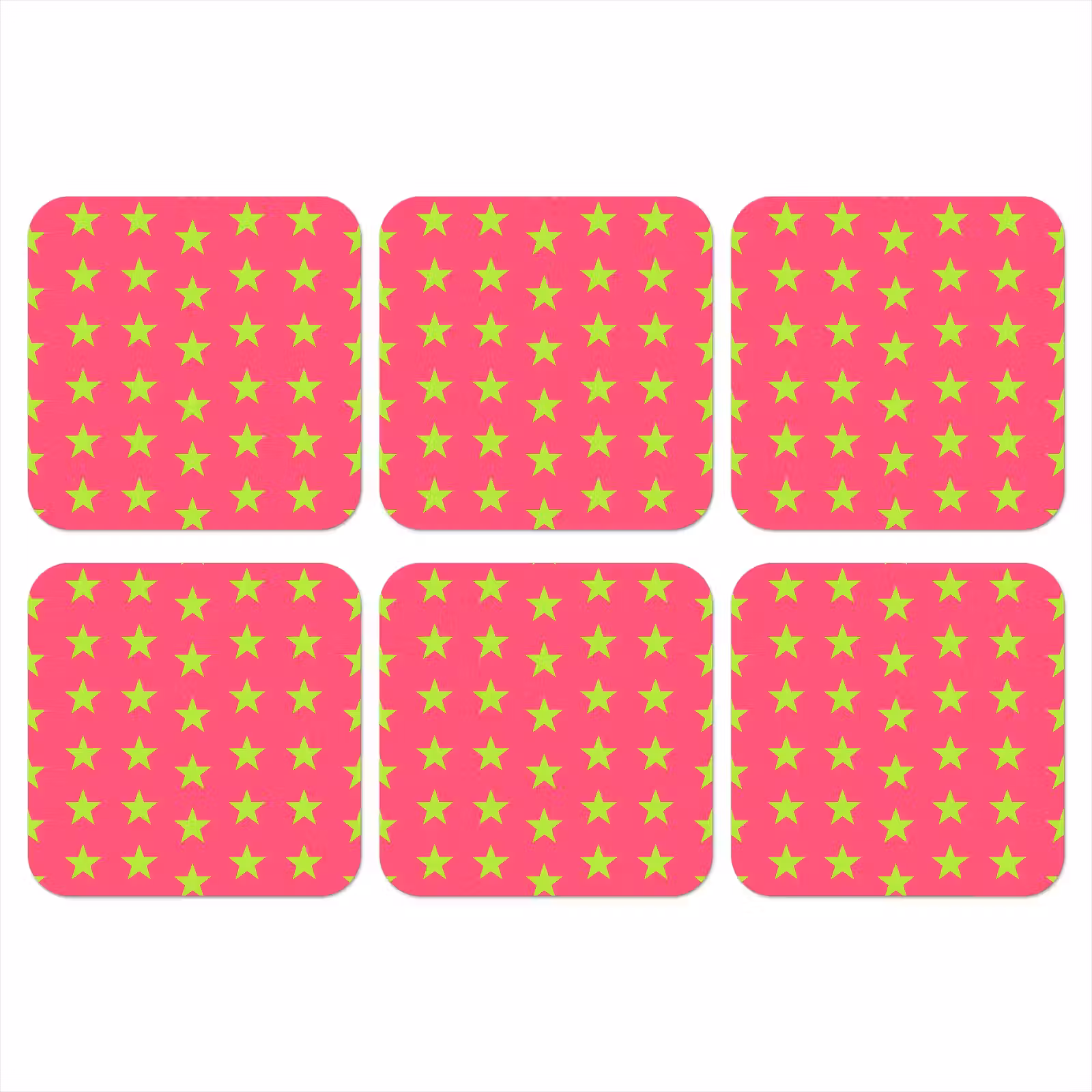 Onderzetter - Sterren - Patroon - Roze — 1