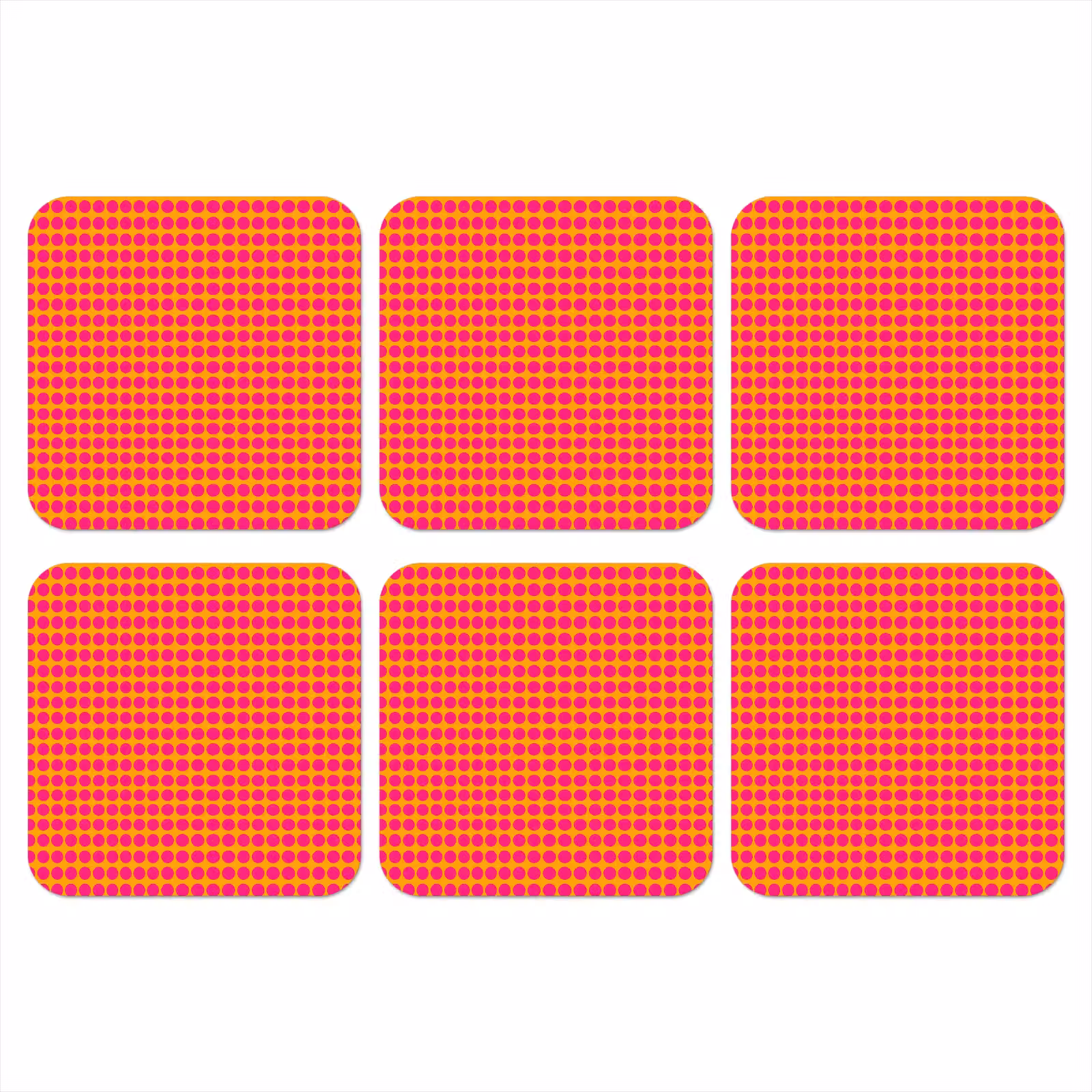 Onderzetter - Stippen - Patroon - Oranje — 1