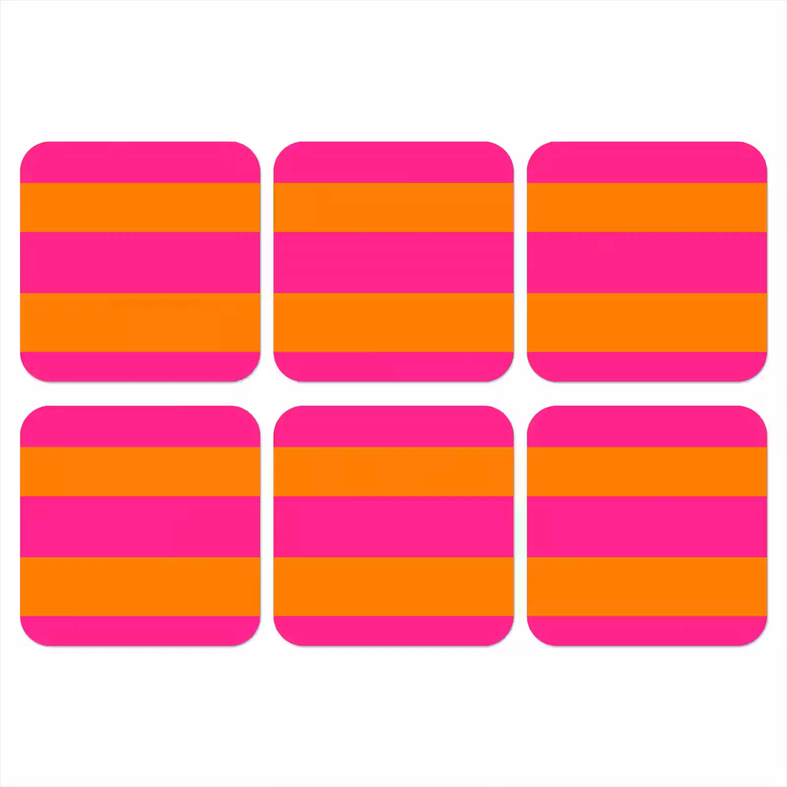 Onderzetter - Strepen - Horizontaal - Roze — 1