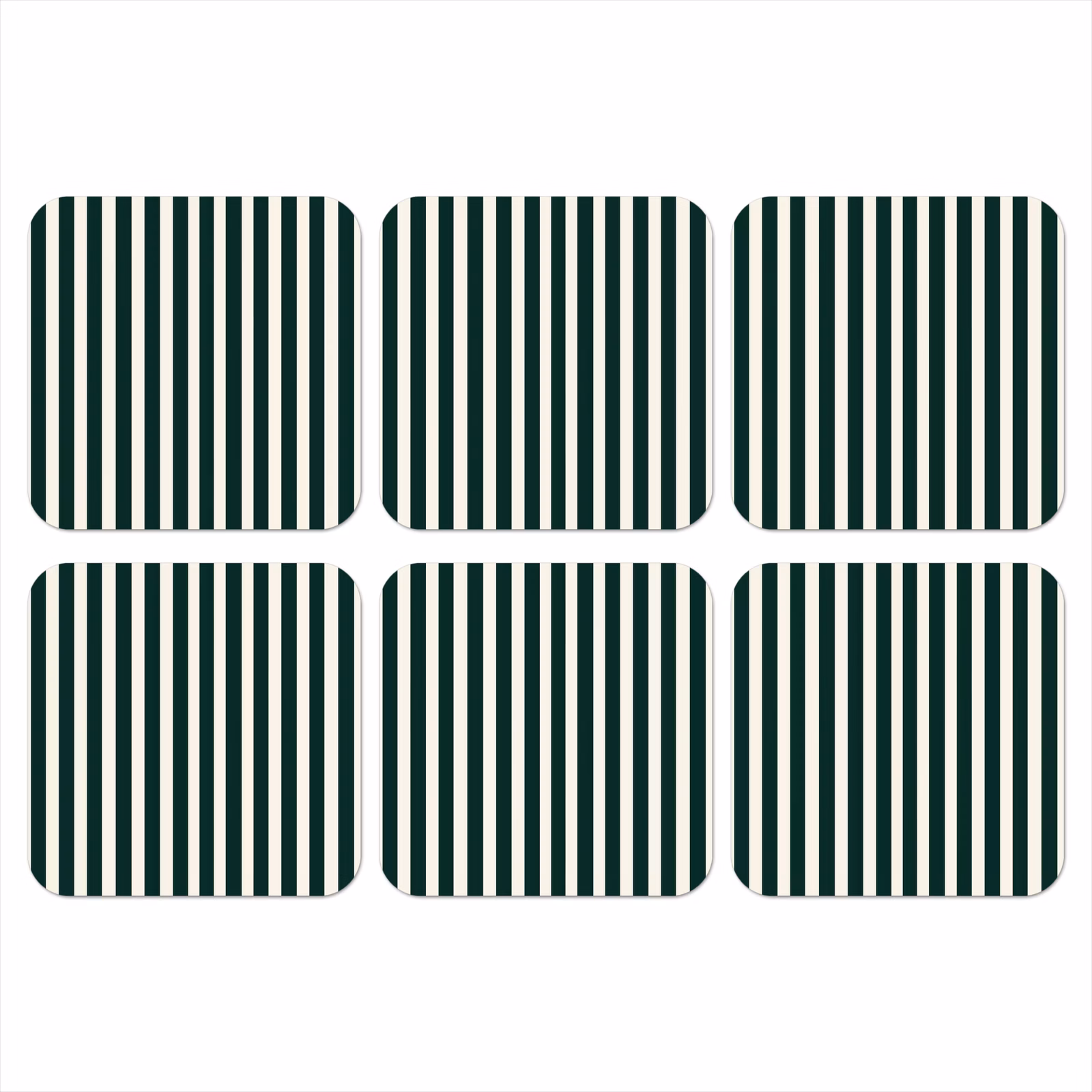 Onderzetter - Strepen - Klassiek - Groen — 1