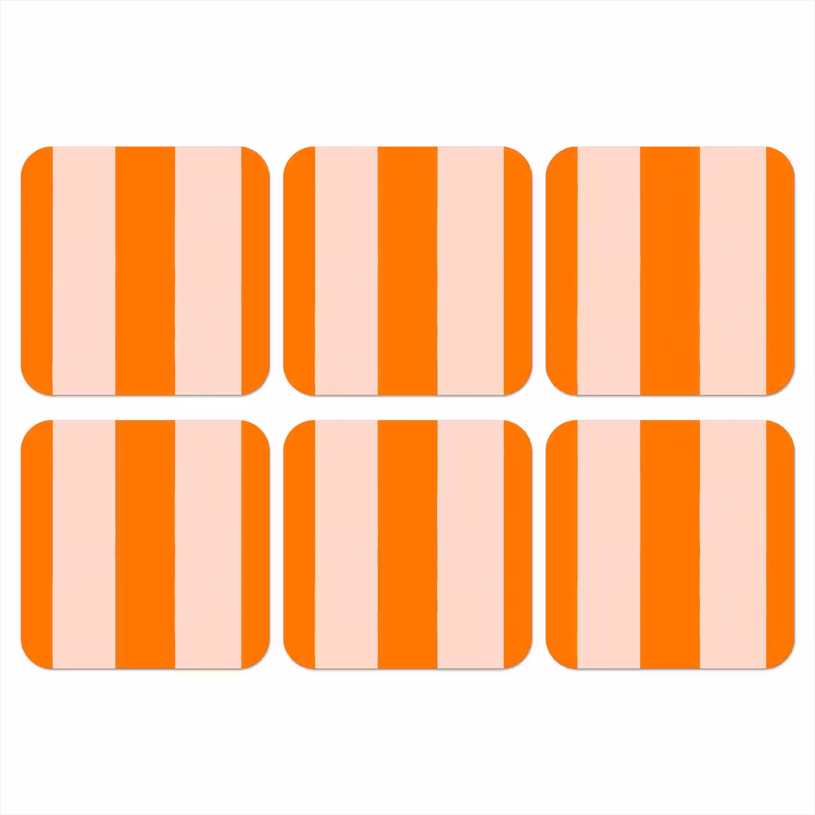 Onderzetter - Strepen - Modern - Oranje — 1