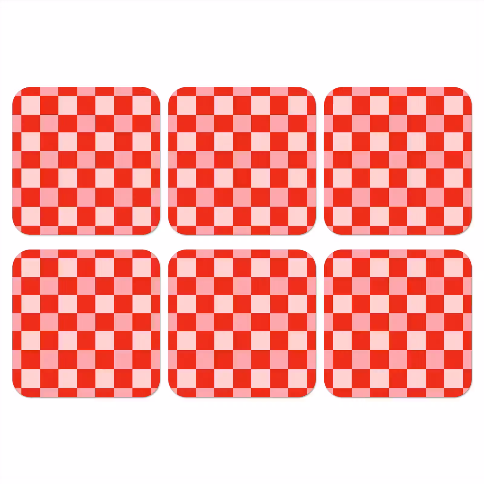 Onderzetter - Vierkant - Klassiek - Rood — 1