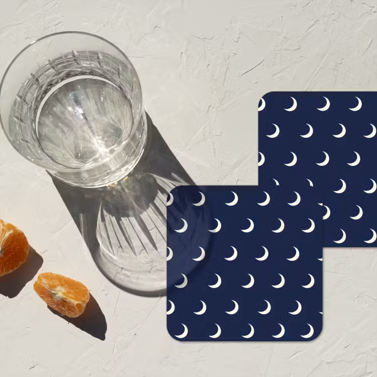 Onderzetter - Patroon - Manen - Blauw — 3
