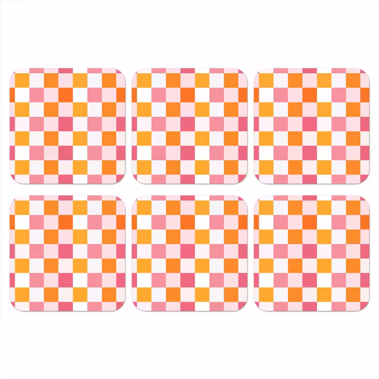 Onderzetter​ - Patroon - Vierkant - Roze — 1