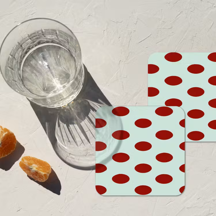 Onderzetter - Polka - Dots - Rood — 3