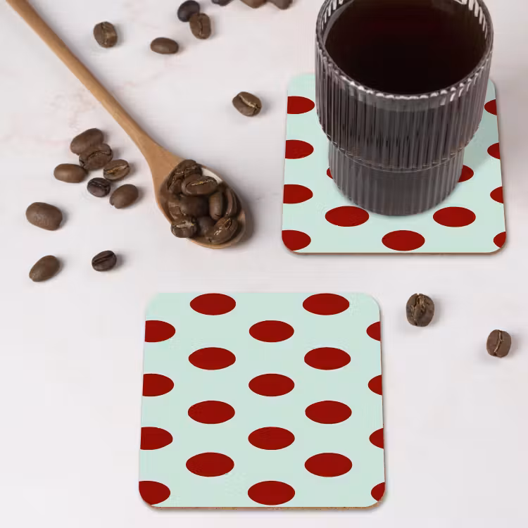 Onderzetter - Polka - Dots - Rood — 4