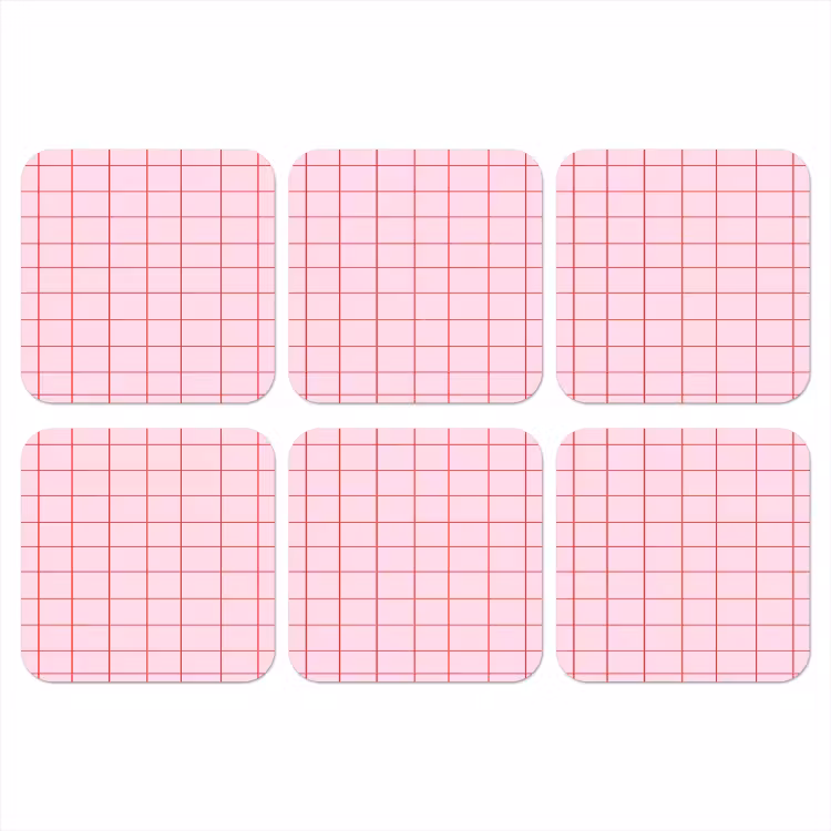 Onderzetter - Raster - Patroon - Roze — 1
