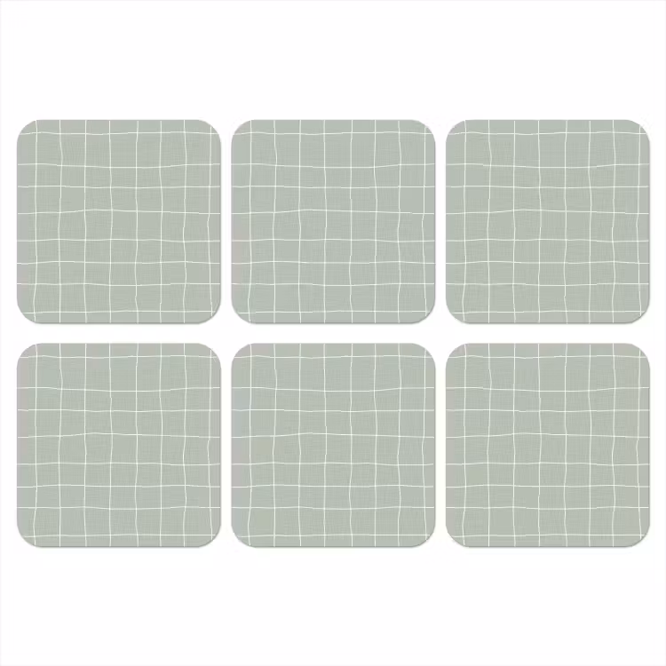 Onderzetter - Ruitpatroon - Golvend - Groen — 1