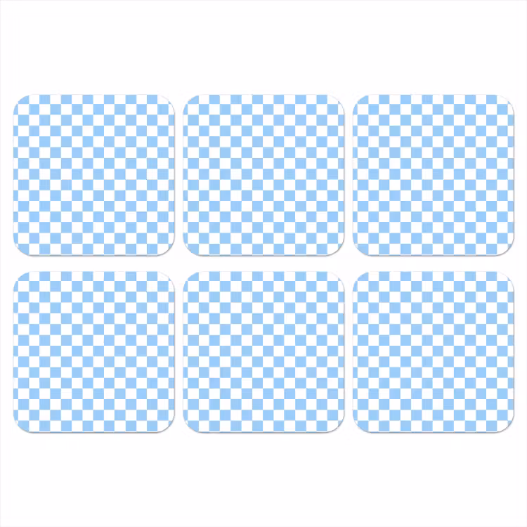 Onderzetter - Schaakbord - Klassiek - Blauw — 1