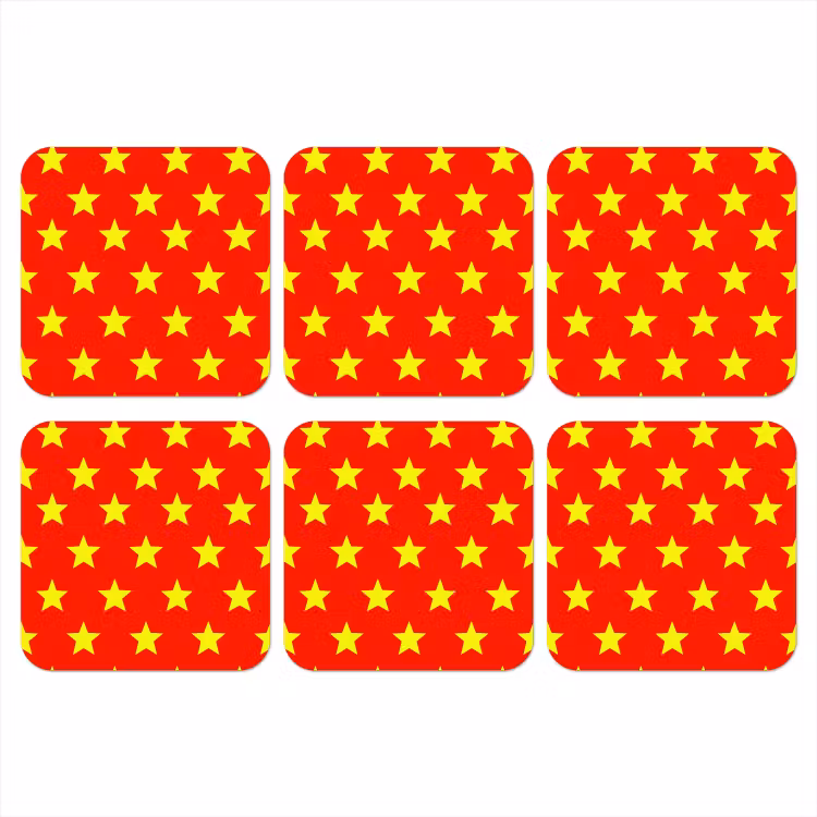 Onderzetter - Ster - Patroon - Geel — 1