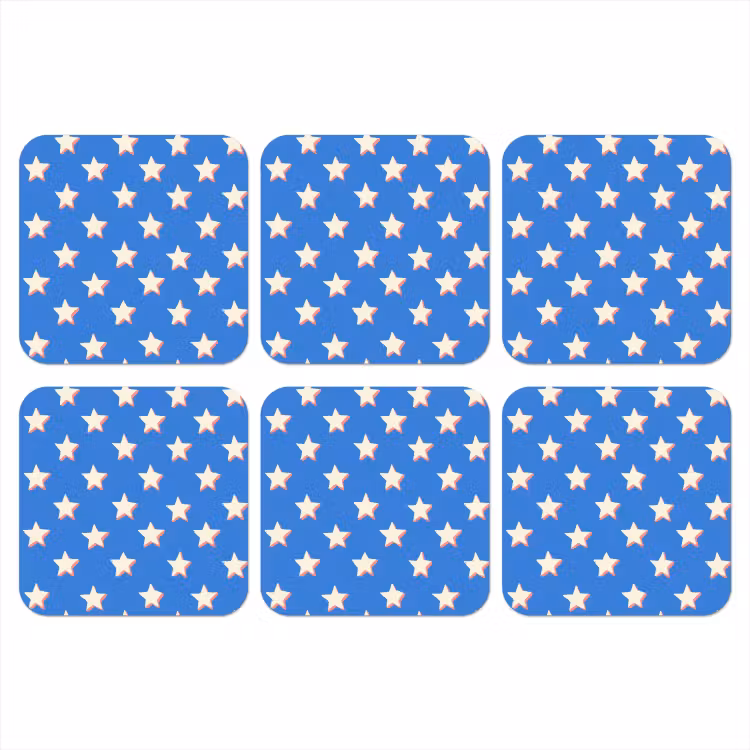 Onderzetter - Sterren - Patroon - Blauw — 1