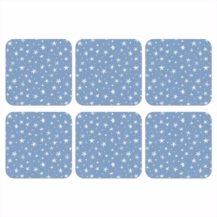 Onderzetter​ - Sterretjes - Patroon - Blauw — 1