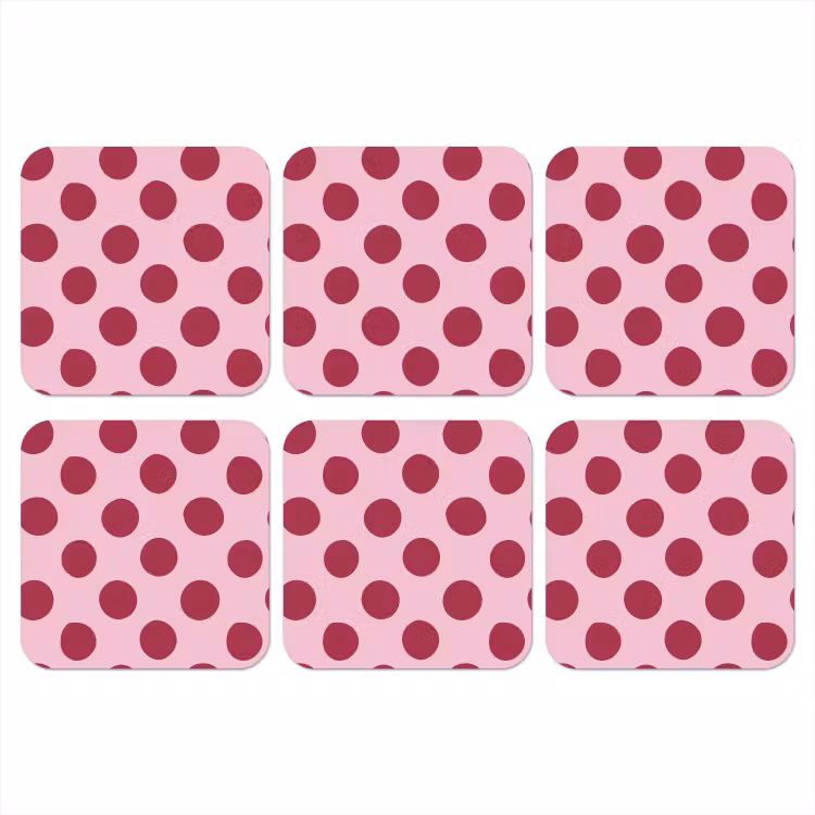 Onderzetter - Stippen - Patroon - Bordeaux — 1