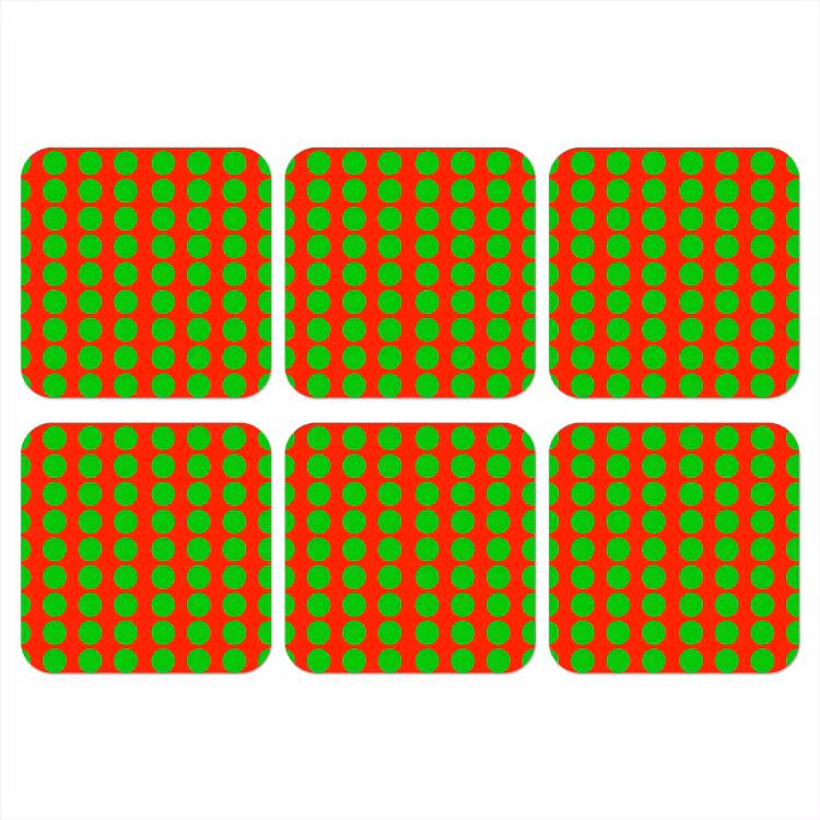 Onderzetter - Stippen - Patroon - Groen — 1