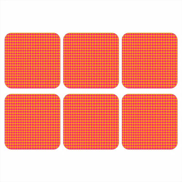 Onderzetter - Stippen - Patroon - Oranje — 1