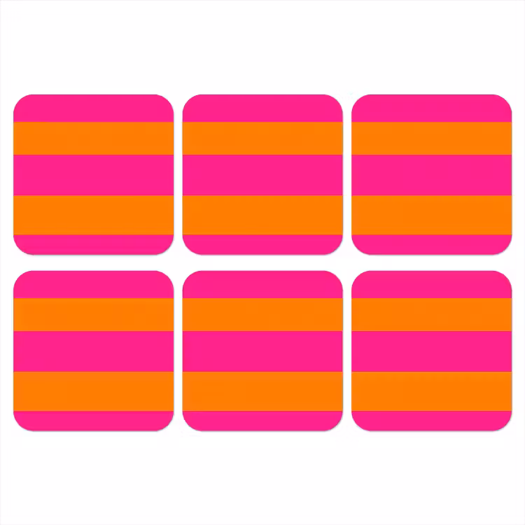 Onderzetter - Strepen - Horizontaal - Roze — 1