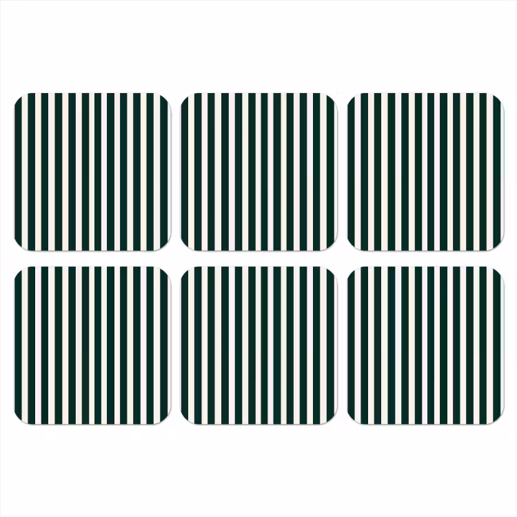 Onderzetter - Strepen - Klassiek - Groen — 1