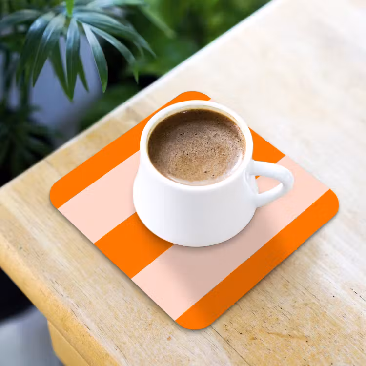 Onderzetter - Strepen - Modern - Oranje — 2