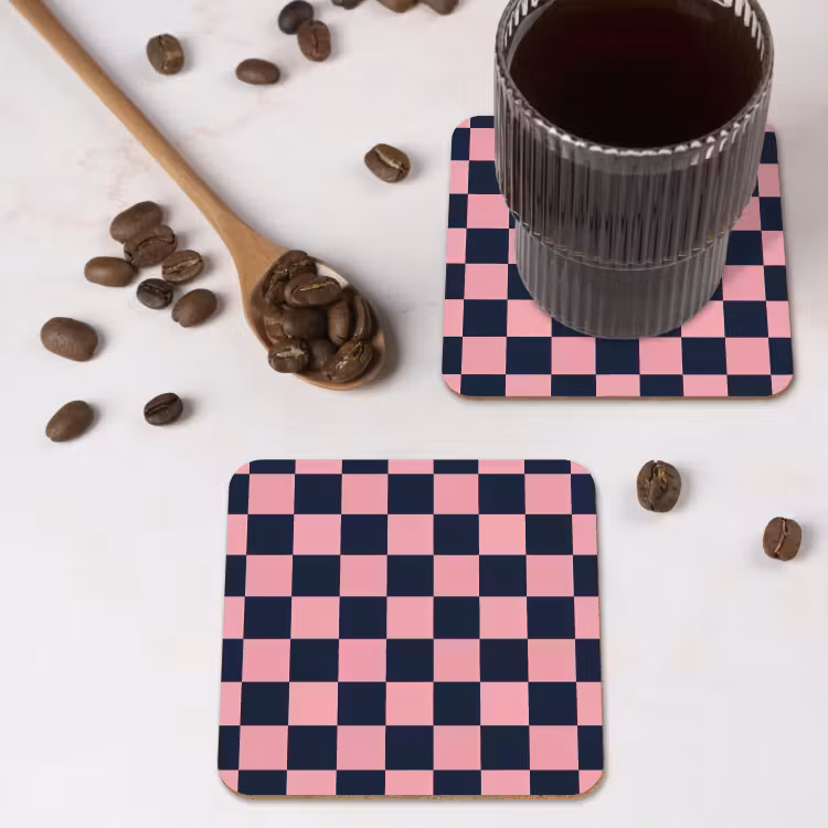 Onderzetter - Traditioneel - Patroon - Blauw - Roze — 4