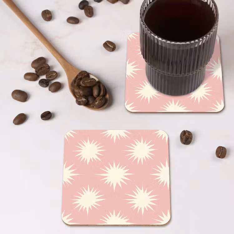Onderzetter​ - Zonnen - Patroon - Roze — 4