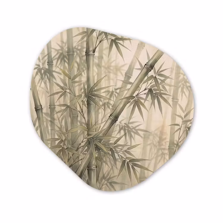 Organisch schilderij - Forex - Bamboe - Bladeren - Aziatisch - Groen - Natuur — 1