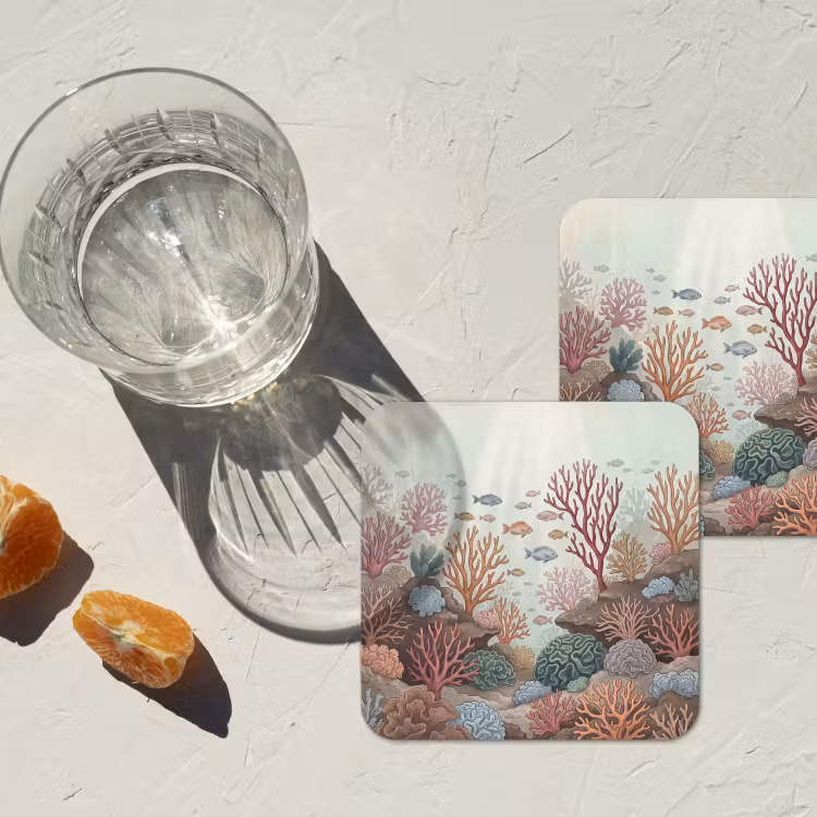 Onderzetter - Onderwater - Koraal - Vis - Natuur — 3