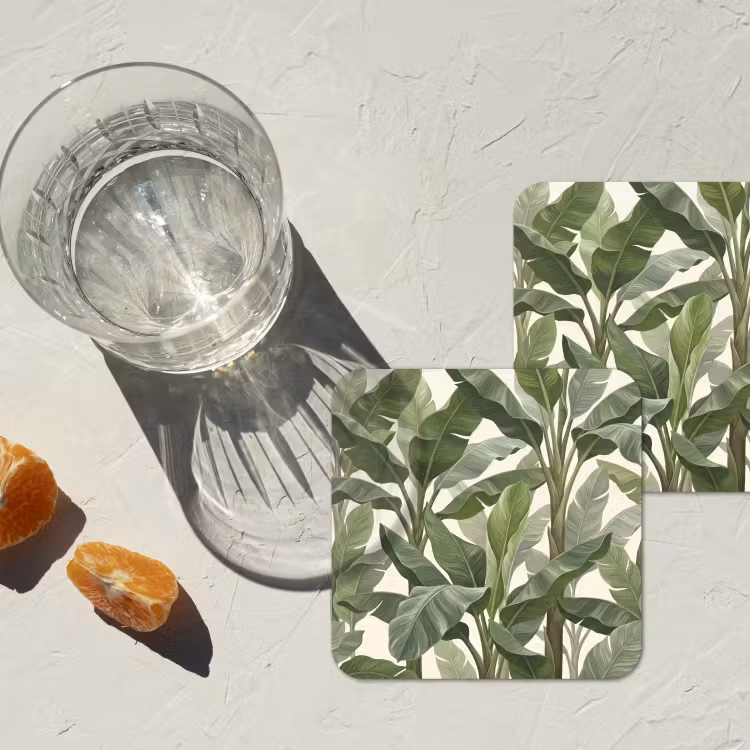 Onderzetter - Planten - Bladeren - Tropisch - Groen — 3