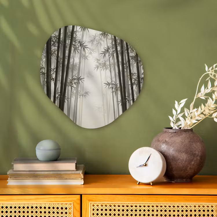 Organisch schilderij - Forex - Bamboe - Bos - Mist - Natuur — 2