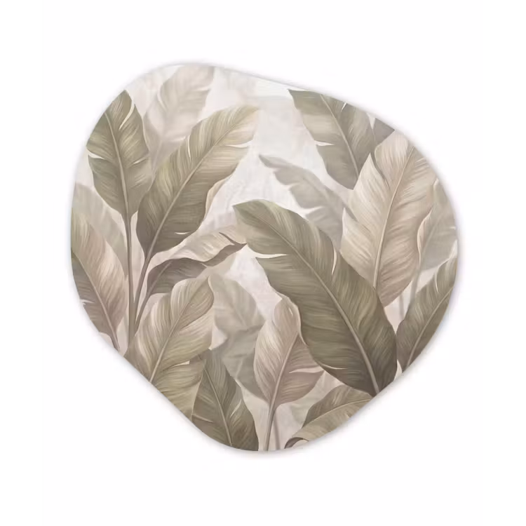 Organisch schilderij - Forex - Bladeren - Tropisch - Natuur - Abstract - Beige — 1