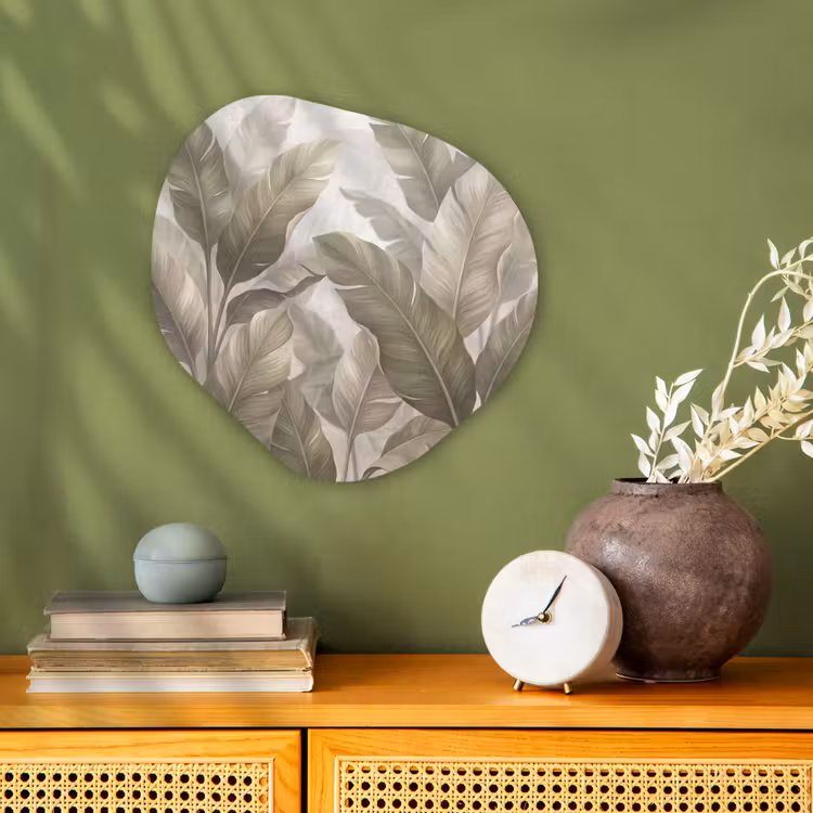 Organisch schilderij - Forex - Bladeren - Tropisch - Natuur - Abstract - Beige — 2
