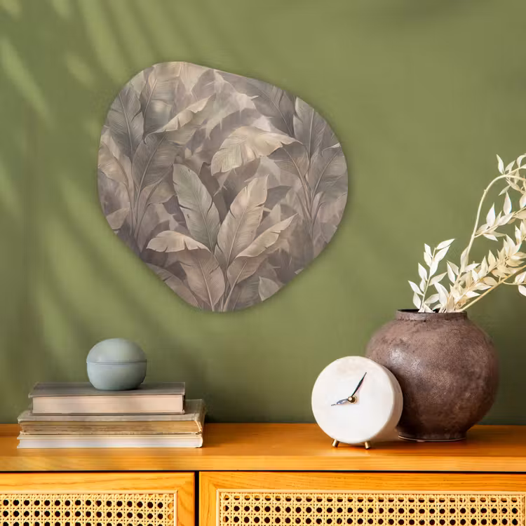 Organisch schilderij - Forex - Bladeren - Tropisch - Natuur - Modern - Beige — 2