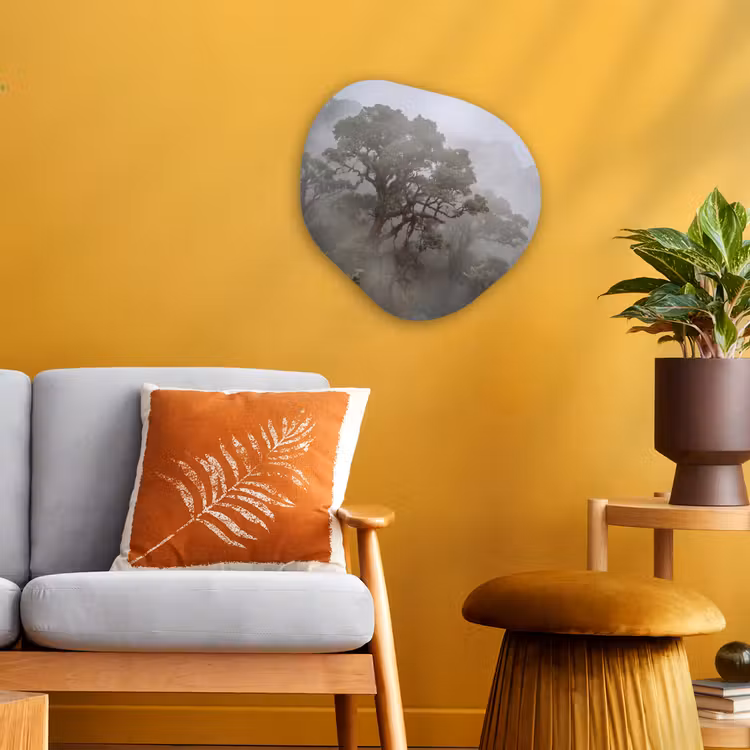 Organisch schilderij - Forex - Boom - Mistig - Bos - Groen - Natuur — 3