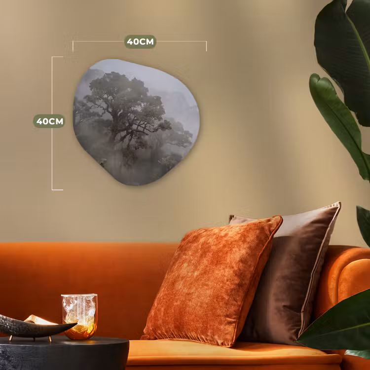 Organisch schilderij - Forex - Boom - Mistig - Bos - Groen - Natuur — 4