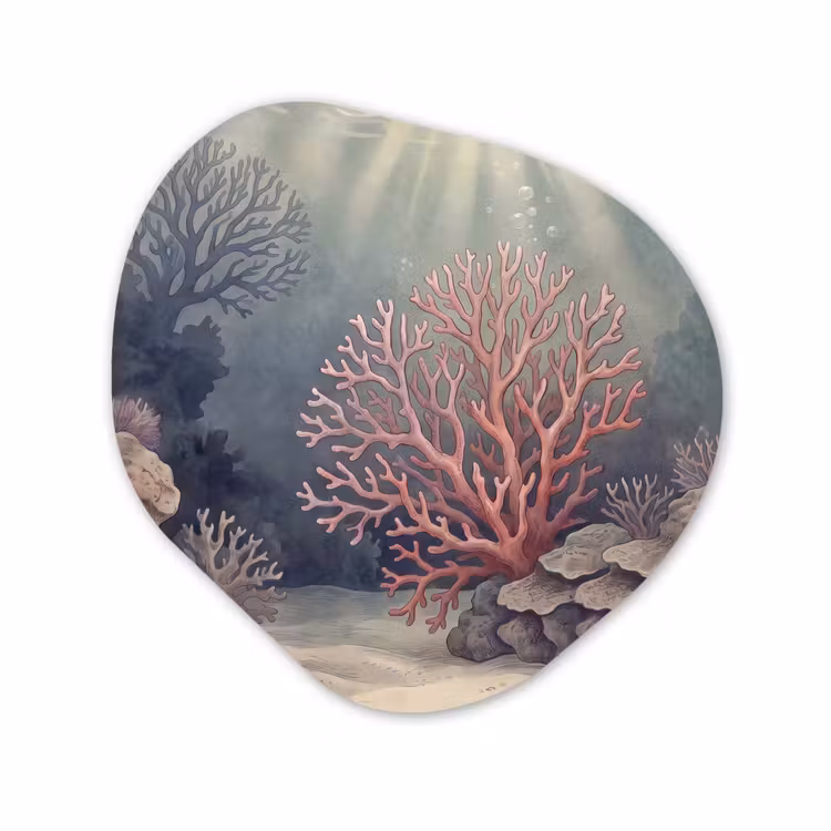 Organisch schilderij - Forex - Koraal - Onderwater - Natuur - Roze — 1