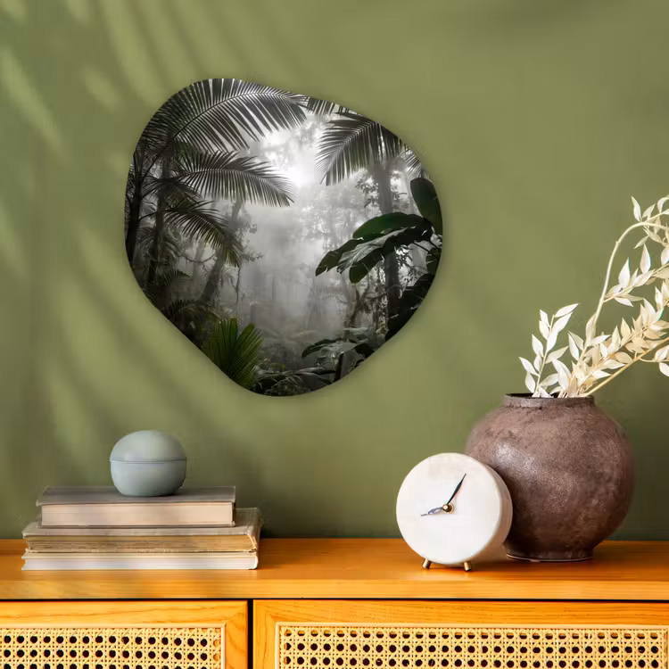 Organisch schilderij - Forex - Natuur - Jungle - Mist - Groen - Bladeren — 2