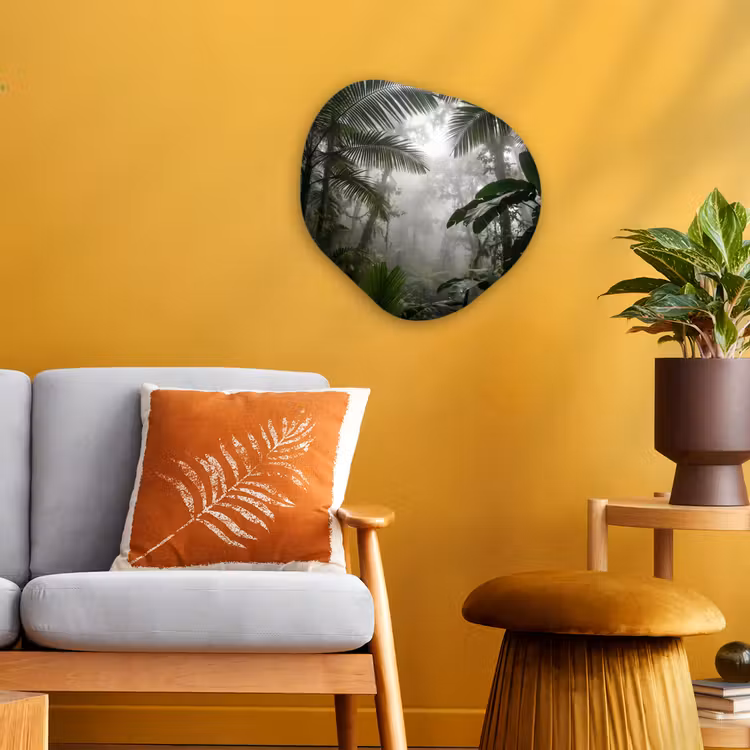 Organisch schilderij - Forex - Natuur - Jungle - Mist - Groen - Bladeren — 3