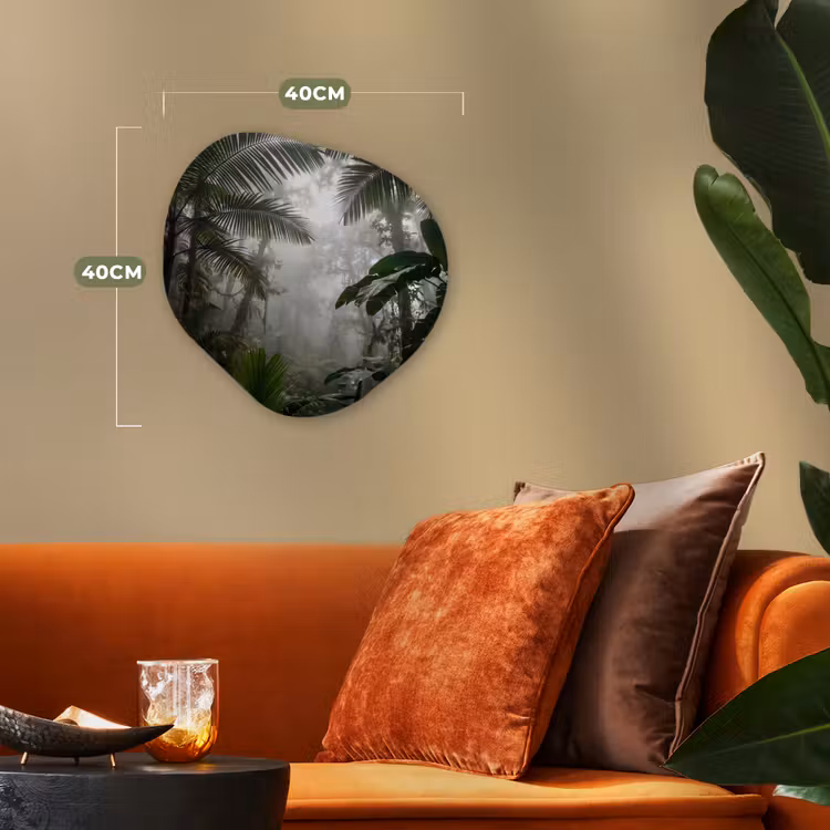 Organisch schilderij - Forex - Natuur - Jungle - Mist - Groen - Bladeren — 4