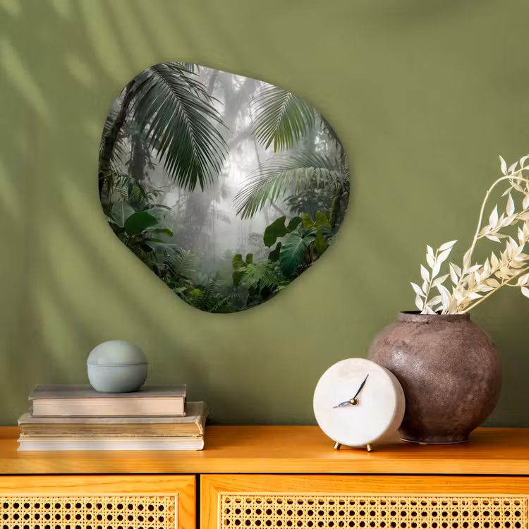 Organisch schilderij - Forex - Natuur - Jungle - Mist - Tropisch - Groen — 2
