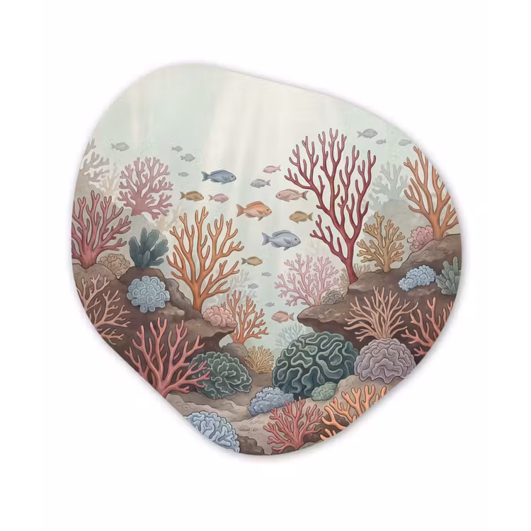 Organisch schilderij - Forex - Onderwater - Koraal - Vis - Natuur — 1