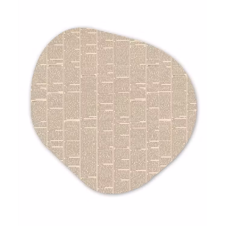 Organisch schilderij - Forex - Krant - Nieuws - Historisch - Vintage - Beige — 1